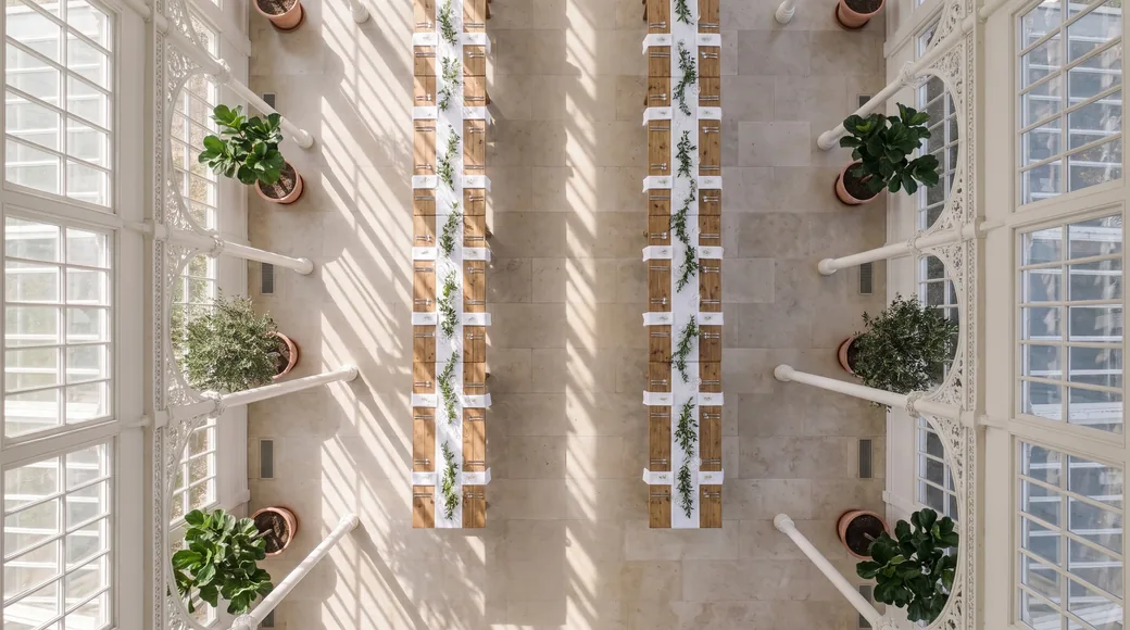 The same orangery seen from directly above